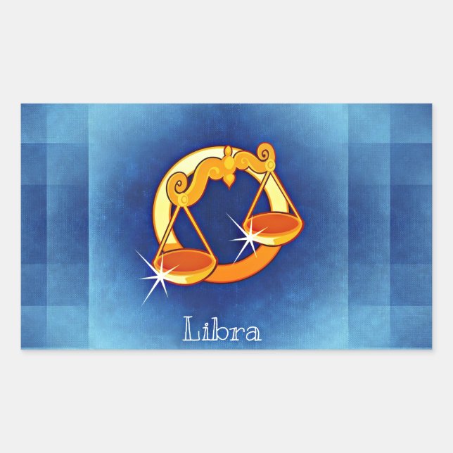 libra horoscope rectangular sticker (Front)