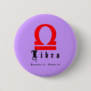 Libra, Horoscope, zodiac, astrology 6 Cm Round Badge