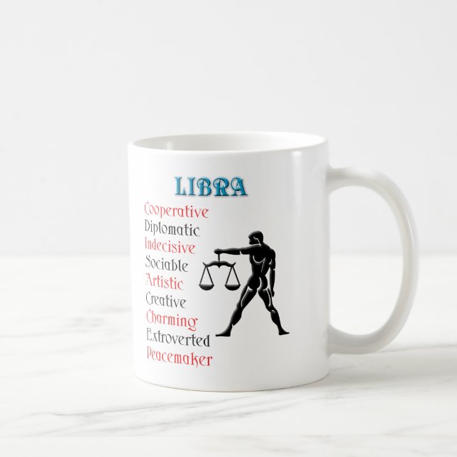 Libra Horoscope Zodiac Sign Coffee Mug (Right)