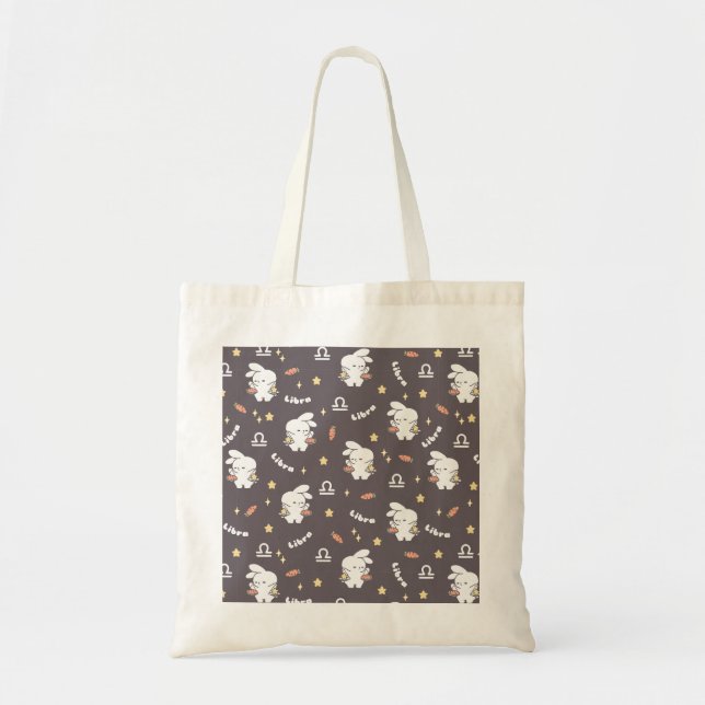 Libra Loppi Tokki Bunny Zodiac Pattern II Tote Bag (Front)