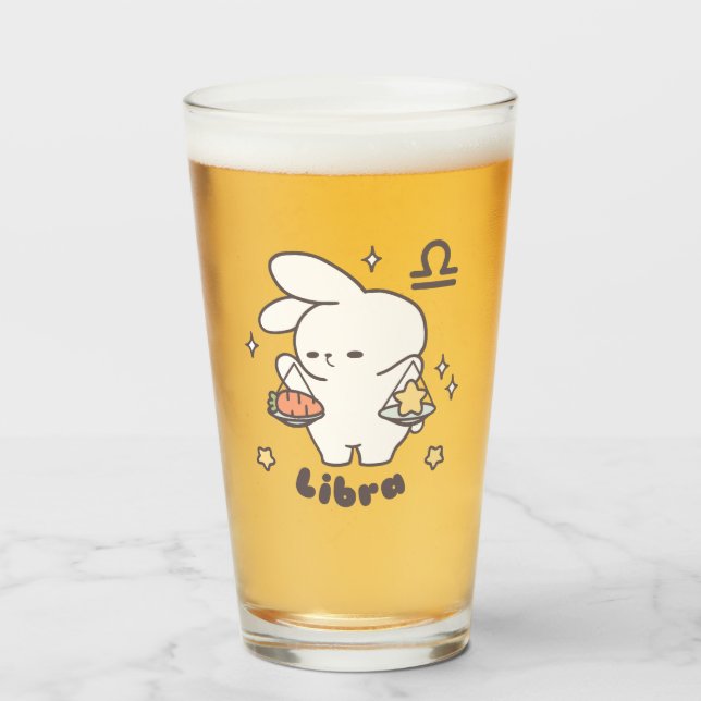 Libra Loppi Tokki Bunny Zodiac Series Glass (Front Filled)