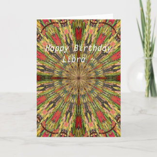 Libra Mandala Birthday Card