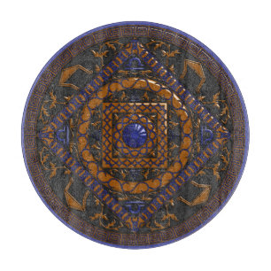 Libra Mandala Glass Cutting Board