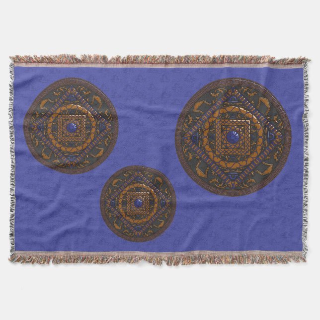 Libra Mandala Throw Blanket (Front)