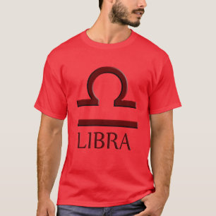 Libra Mens Red T-Shirt