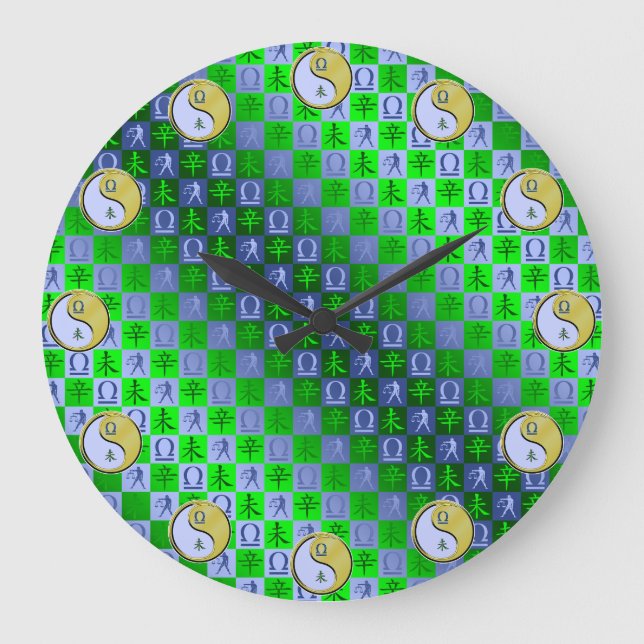 Libra & Metal Goat Large Clock (Front)