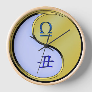 Libra & Metal Ox Clock