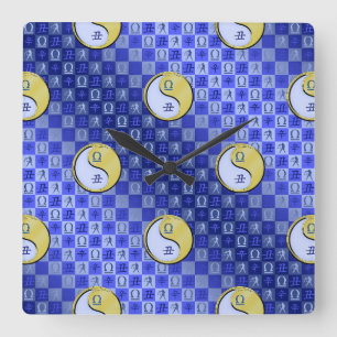Libra & Metal Ox Square Wall Clock