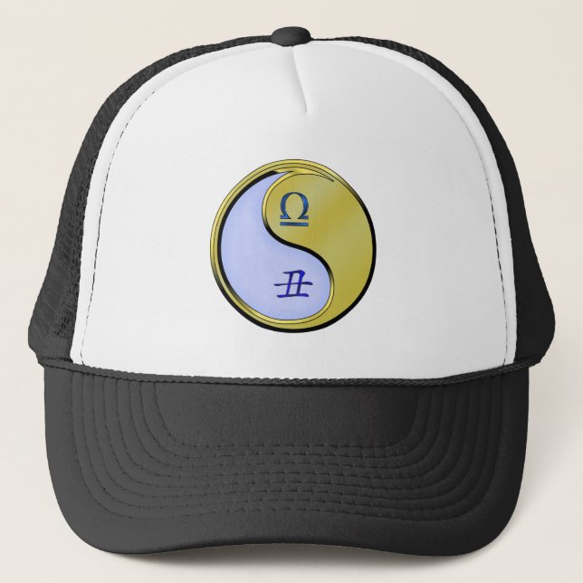 Libra & Metal Ox Trucker Hat (Front)