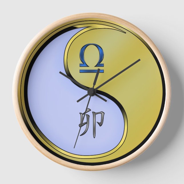 Libra & Metal Rabbit Clock (Front)