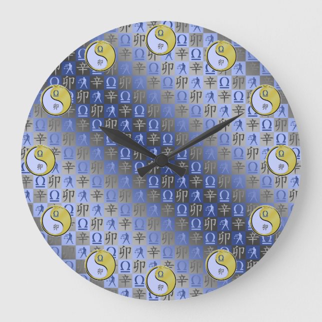 Libra & Metal Rabbit Large Clock (Front)