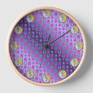 Libra & Metal Rooster Clock