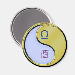 Libra & Metal Rooster Magnet