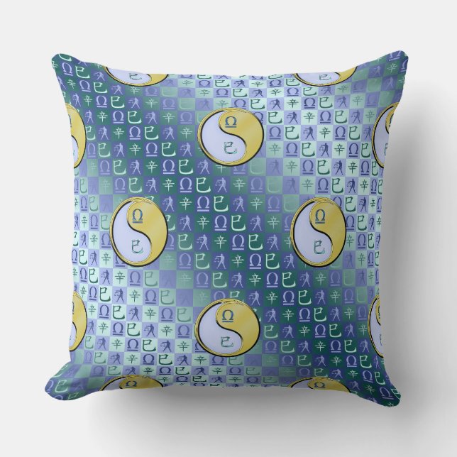 Libra & Metal Snake Cushion (Front)