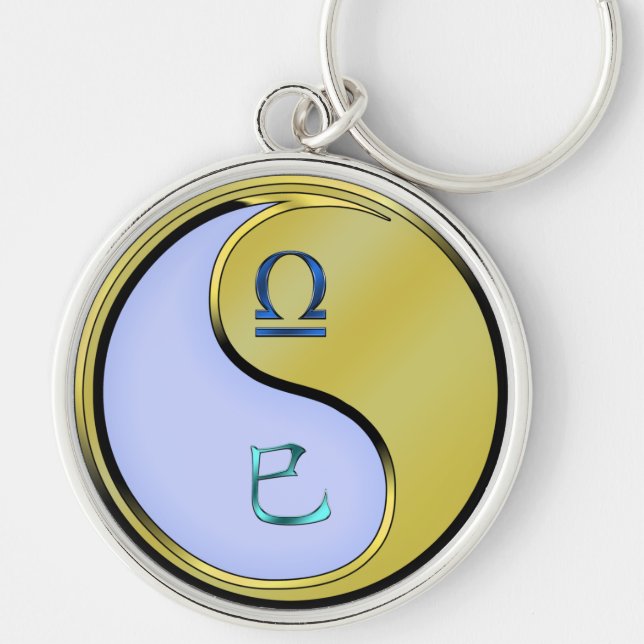 Libra & Metal Snake Key Ring (Front)