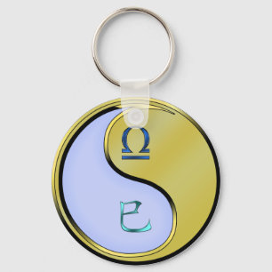 Libra & Metal Snake Key Ring