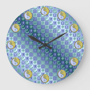 Libra & Metal Snake Large Clock