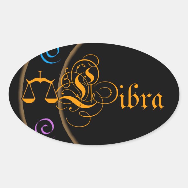 Libra Oval Sticker (Front)