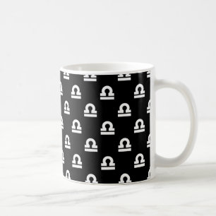 Libra Pattern Black and White Coffee Mug