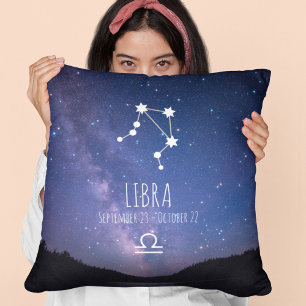 Libra   Personalised Zodiac Constellation Cushion