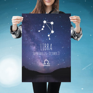 Libra | Personalised Zodiac Constellation Poster