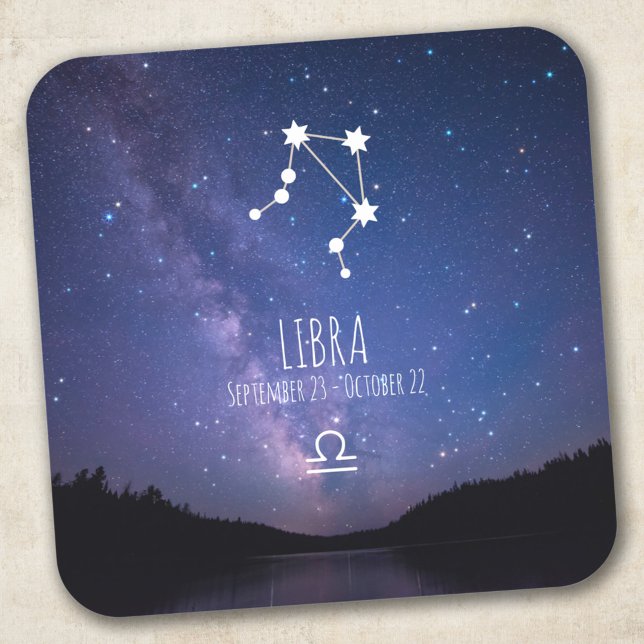 Libra | Personalised Zodiac Constellation Square Sticker (Creator Uploaded)