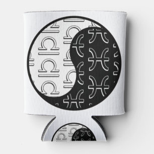 Libra Pisces yin yang zodiac couple Can Cooler