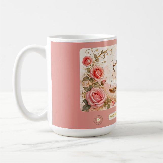 Libra Rose Art Nouveau Mug (Left)