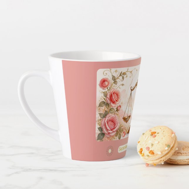 Libra Roses Art Nouveau Small Latte Mug (In Situ)
