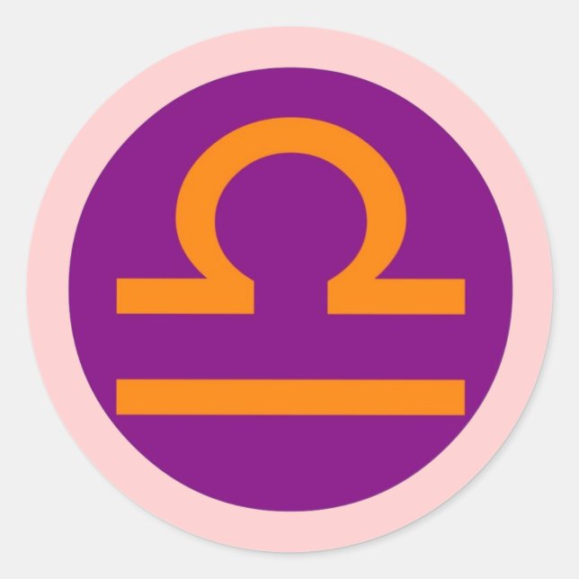 Libra round sticker (Front)