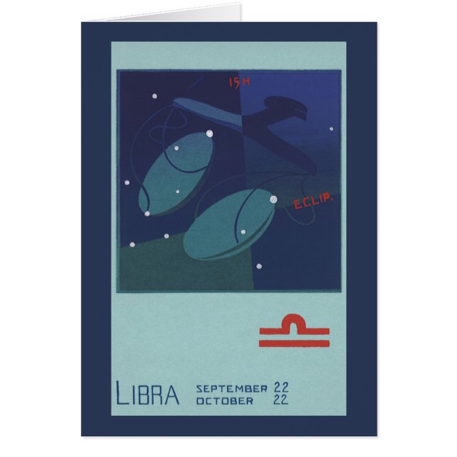Libra Scale Constellation Vintage Zodiac Astrology (Front)