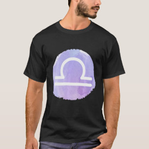 Libra Scales Symbol Zodiac Star Sign Horoscope Bir T-Shirt