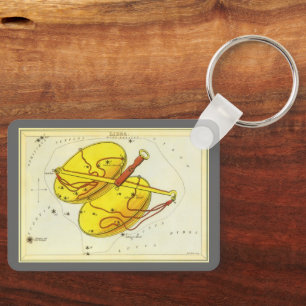 Libra Scales Vintage Constellation Urania's Mirror Key Ring