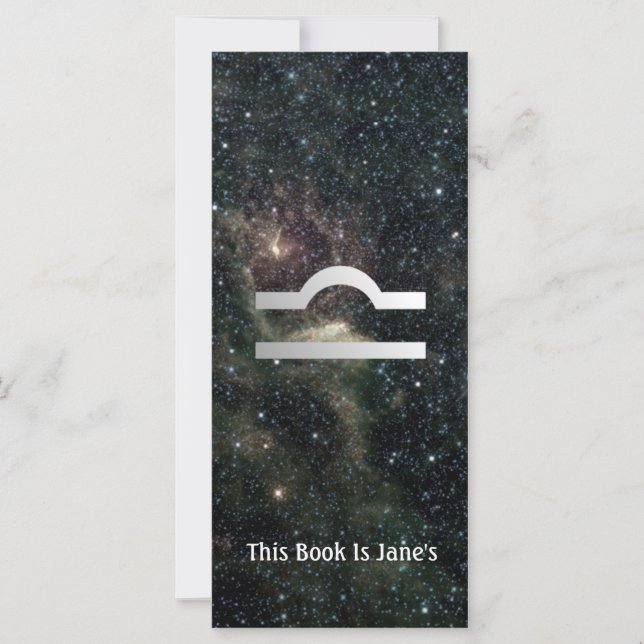 Libra Scales Zodiac Star Sign Universe Bookmark (Front)
