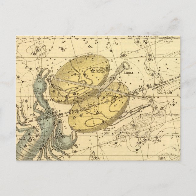 Libra, Scorpio Postcard (Front)