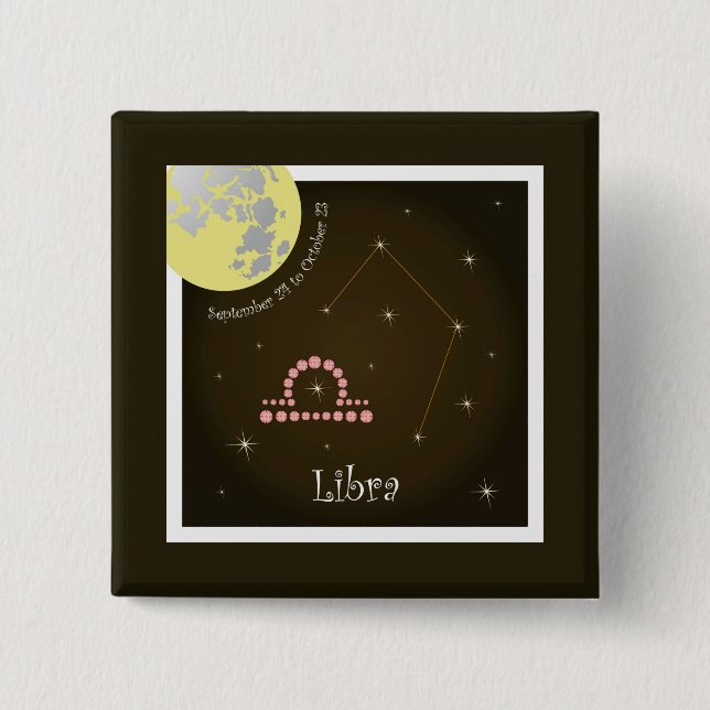 Libra September 24 to October 23 Buttons (Front)