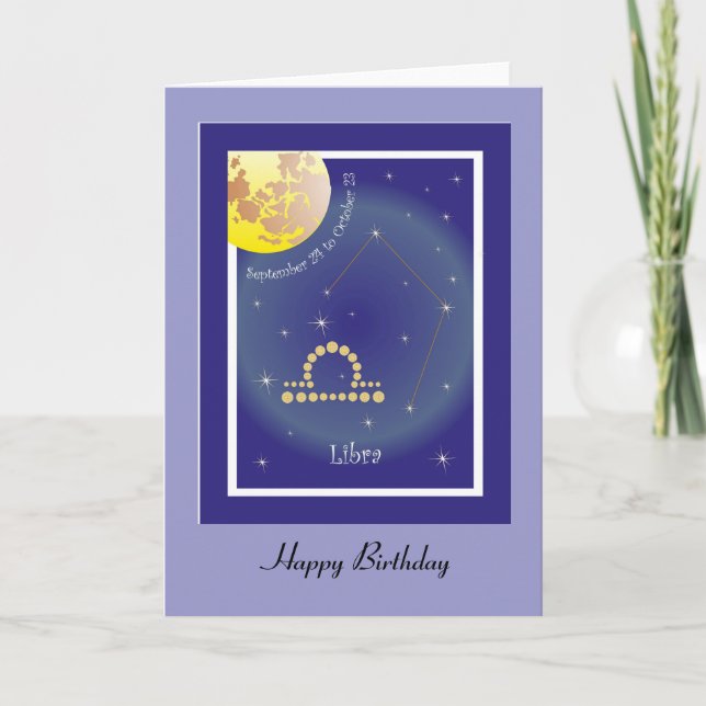 Libra September 24 to October 23 Karte Card (Front)