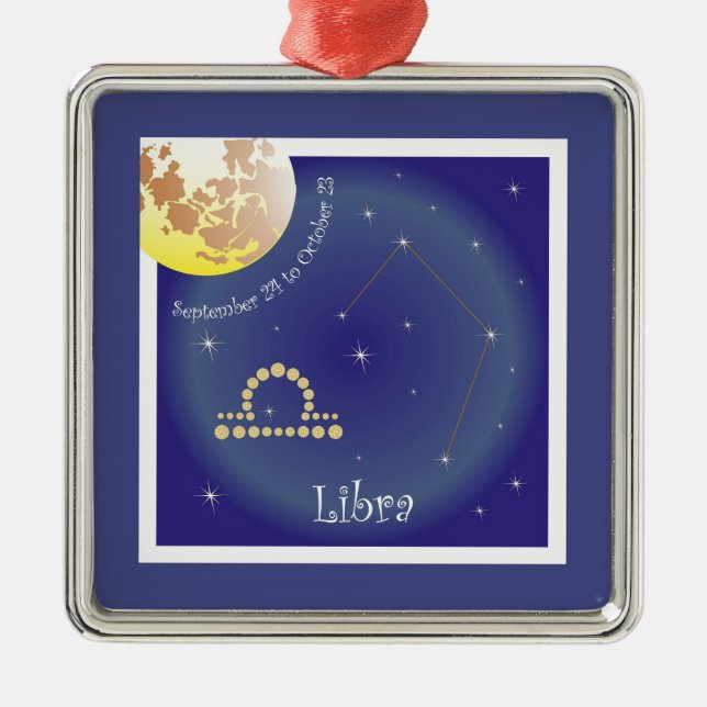 Libra September 24 to October 23 Ornament (Front)