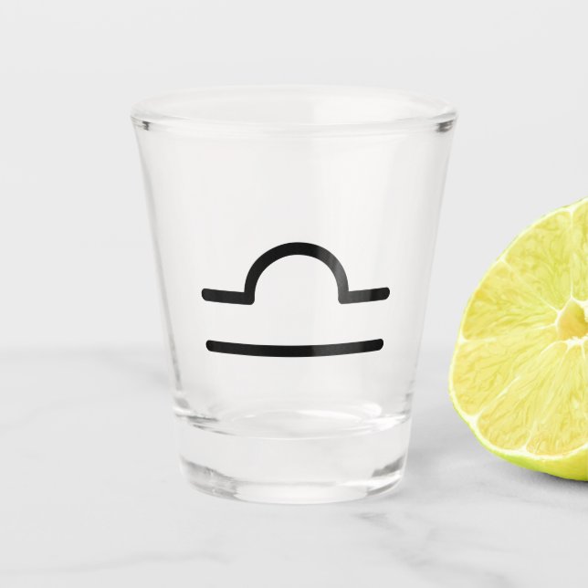 Libra Shot Glass (Front)