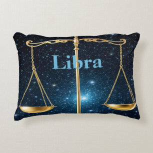 Libra sign of the zodiac decorative cushion
