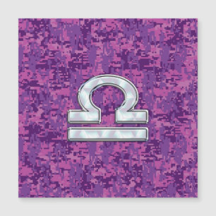 Libra Sign on Fuchsia Digital Camo