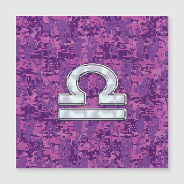 Libra Sign on Fuchsia Digital Camo (Front)