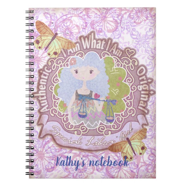 Libra signs. Personalised. notebook (Front)