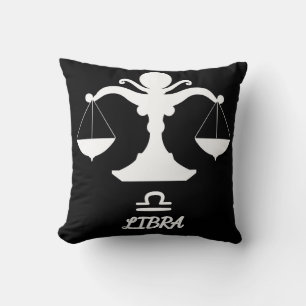 Libra Silhouette Reversible Throw Pillow