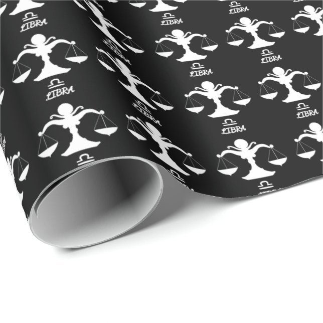 Libra Silhouette Wrapping Paper (Roll Corner)