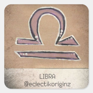 Libra Square Sticker