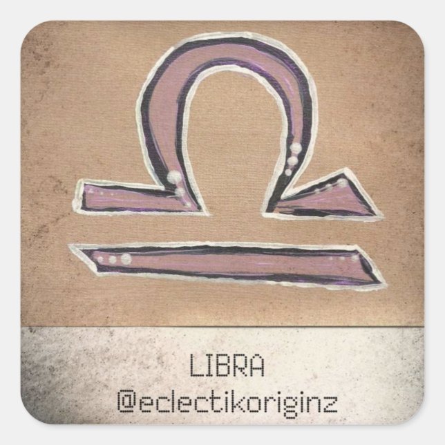 Libra Square Sticker (Front)