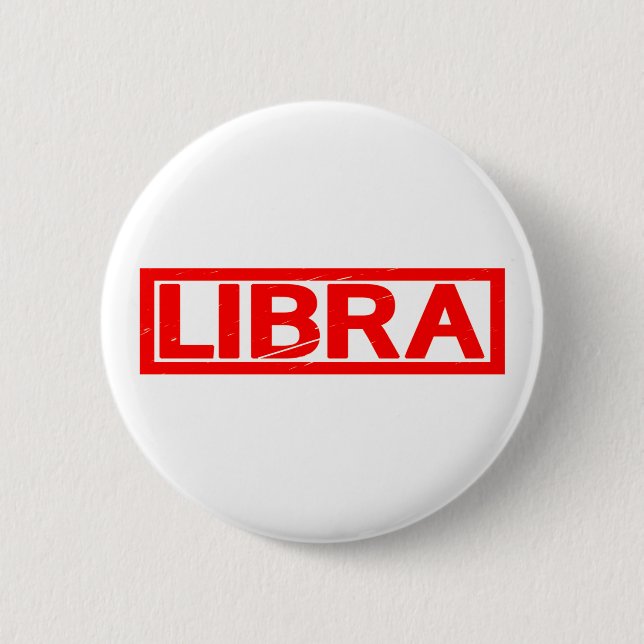 Libra Stamp 6 Cm Round Badge (Front)