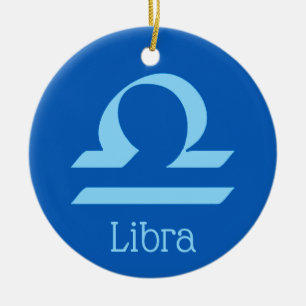 Libra Sun Sign Zodiac Symbol  Ceramic Ornament