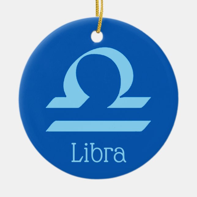 Libra Sun Sign Zodiac Symbol  Ceramic Ornament (Front)
